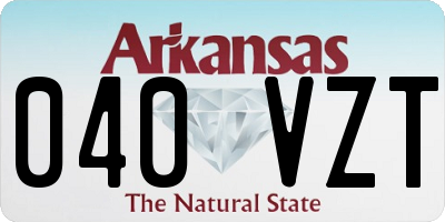 AR license plate 040VZT