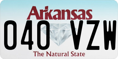 AR license plate 040VZW