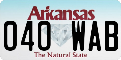 AR license plate 040WAB