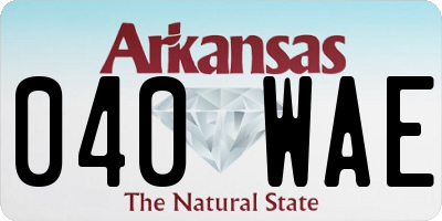 AR license plate 040WAE