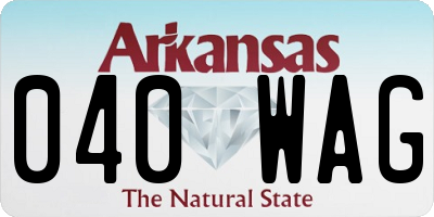 AR license plate 040WAG