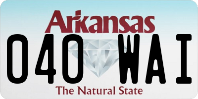 AR license plate 040WAI
