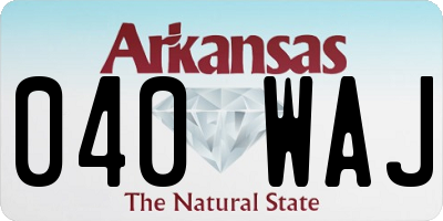 AR license plate 040WAJ