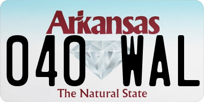 AR license plate 040WAL