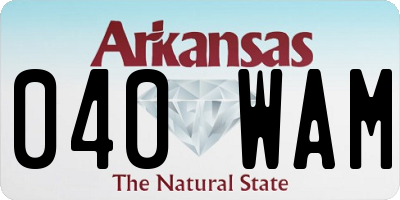 AR license plate 040WAM