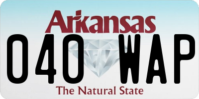 AR license plate 040WAP