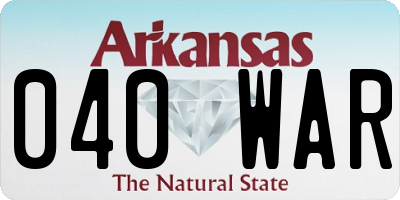 AR license plate 040WAR