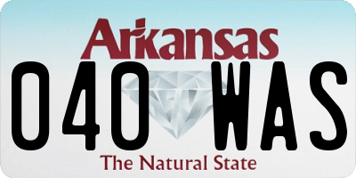 AR license plate 040WAS