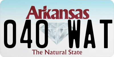 AR license plate 040WAT