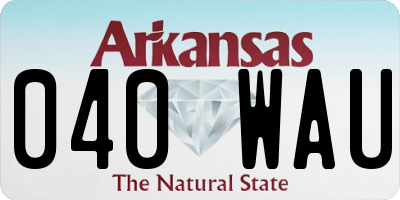 AR license plate 040WAU