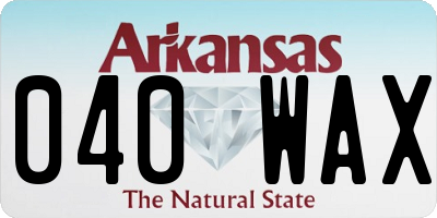 AR license plate 040WAX