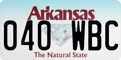 AR license plate 040WBC