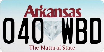 AR license plate 040WBD