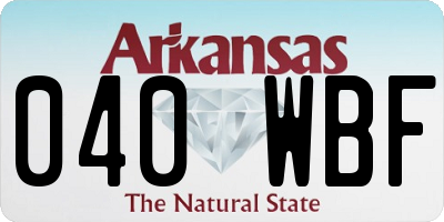 AR license plate 040WBF
