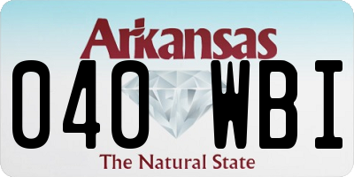AR license plate 040WBI