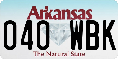 AR license plate 040WBK