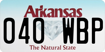 AR license plate 040WBP