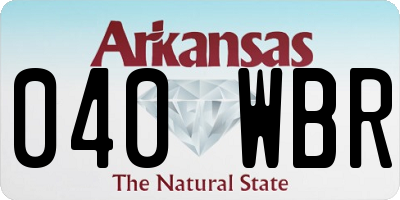 AR license plate 040WBR
