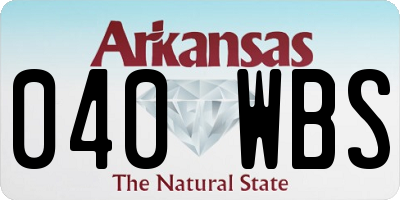 AR license plate 040WBS