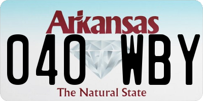 AR license plate 040WBY