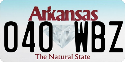 AR license plate 040WBZ