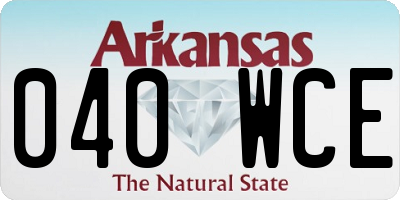 AR license plate 040WCE