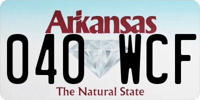 AR license plate 040WCF