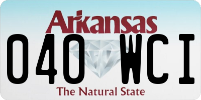 AR license plate 040WCI