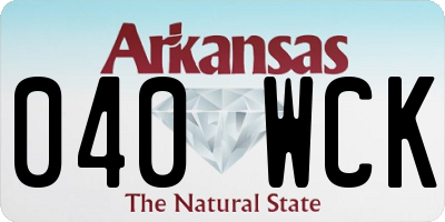 AR license plate 040WCK