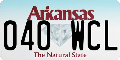 AR license plate 040WCL