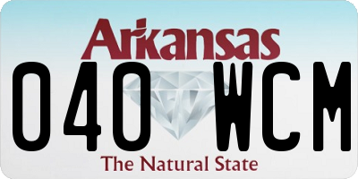 AR license plate 040WCM