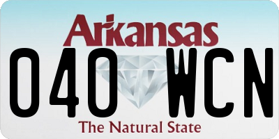 AR license plate 040WCN