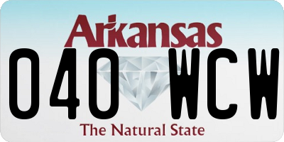 AR license plate 040WCW