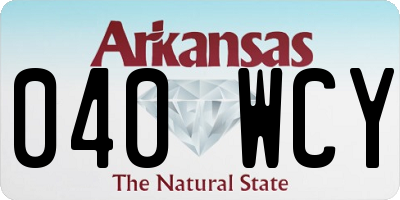 AR license plate 040WCY