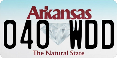 AR license plate 040WDD