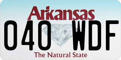 AR license plate 040WDF
