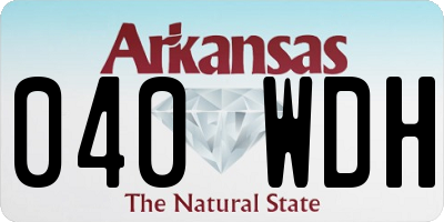 AR license plate 040WDH