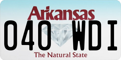 AR license plate 040WDI