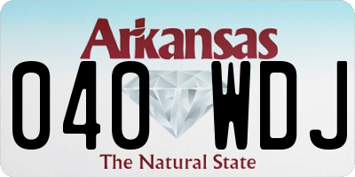 AR license plate 040WDJ