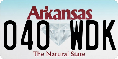 AR license plate 040WDK