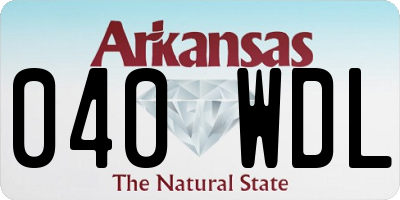 AR license plate 040WDL