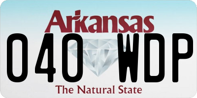 AR license plate 040WDP
