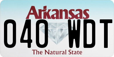 AR license plate 040WDT