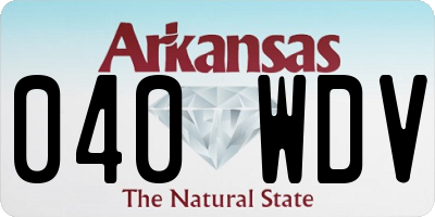 AR license plate 040WDV