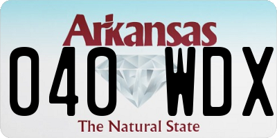 AR license plate 040WDX