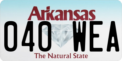 AR license plate 040WEA