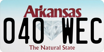 AR license plate 040WEC