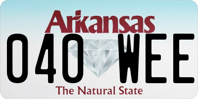 AR license plate 040WEE