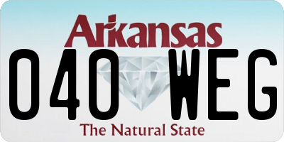 AR license plate 040WEG
