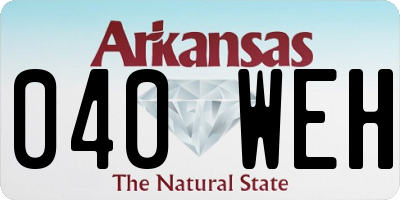 AR license plate 040WEH